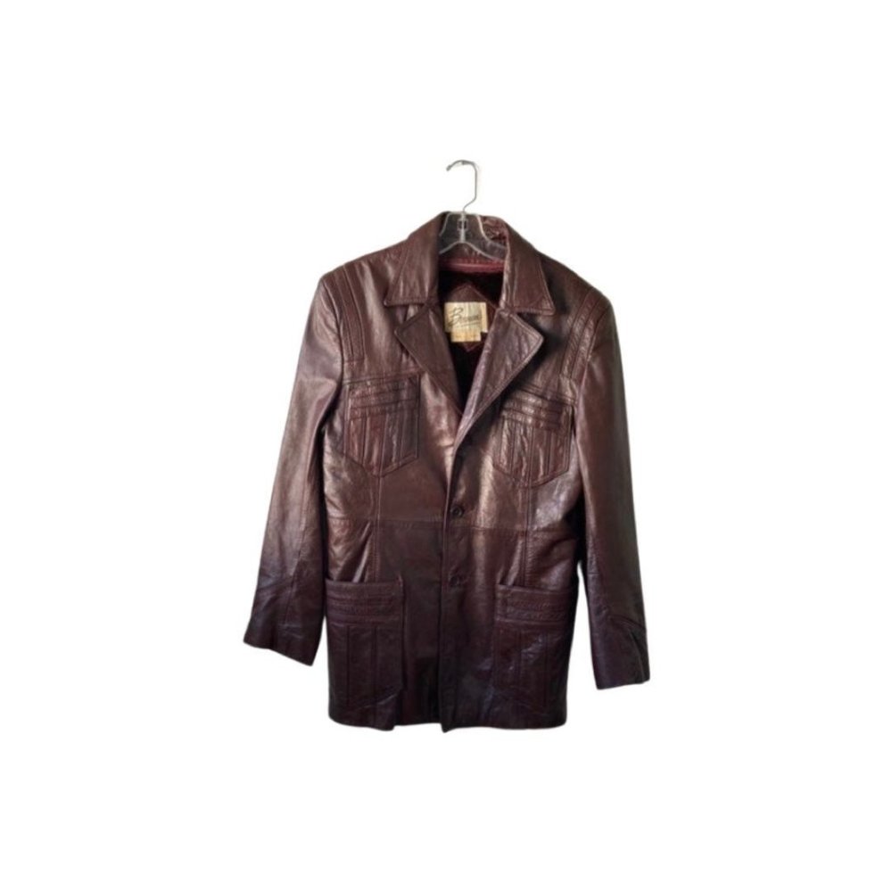 Medium / large | vintage 70’s truffle brown leather men’s jacket #262